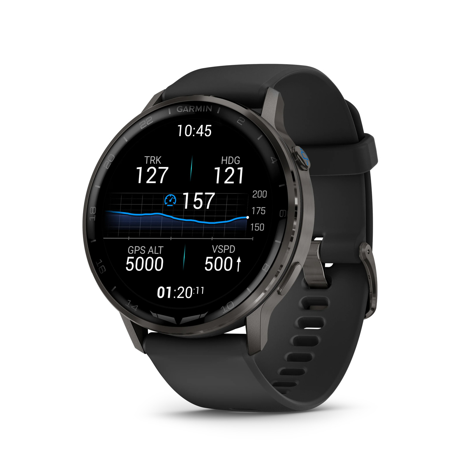 Garmin D2 Air X15 Slate with Black Silicone Band Smartwatch 010-03014-51