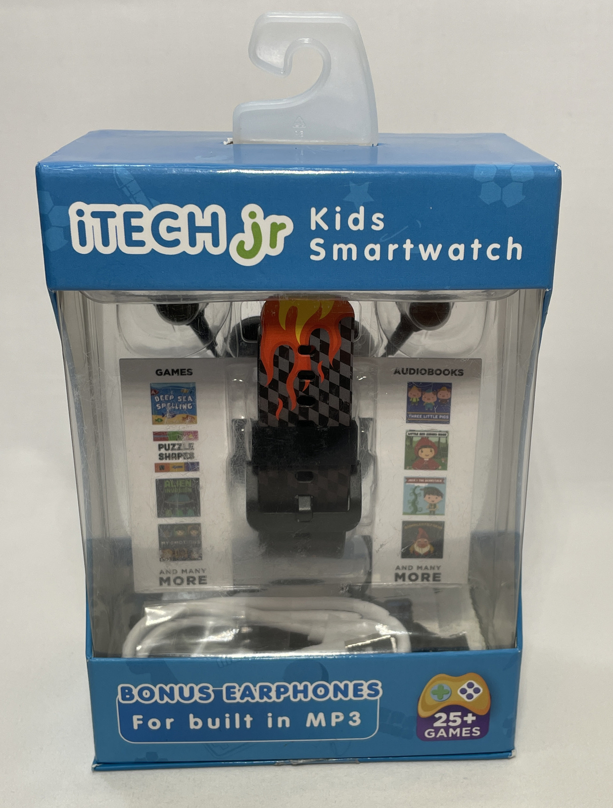 Itech Jr. Kids Smartwatch Bonus Earbuds Color Black W/ 🔥 MP3 Jack 25+ Games New