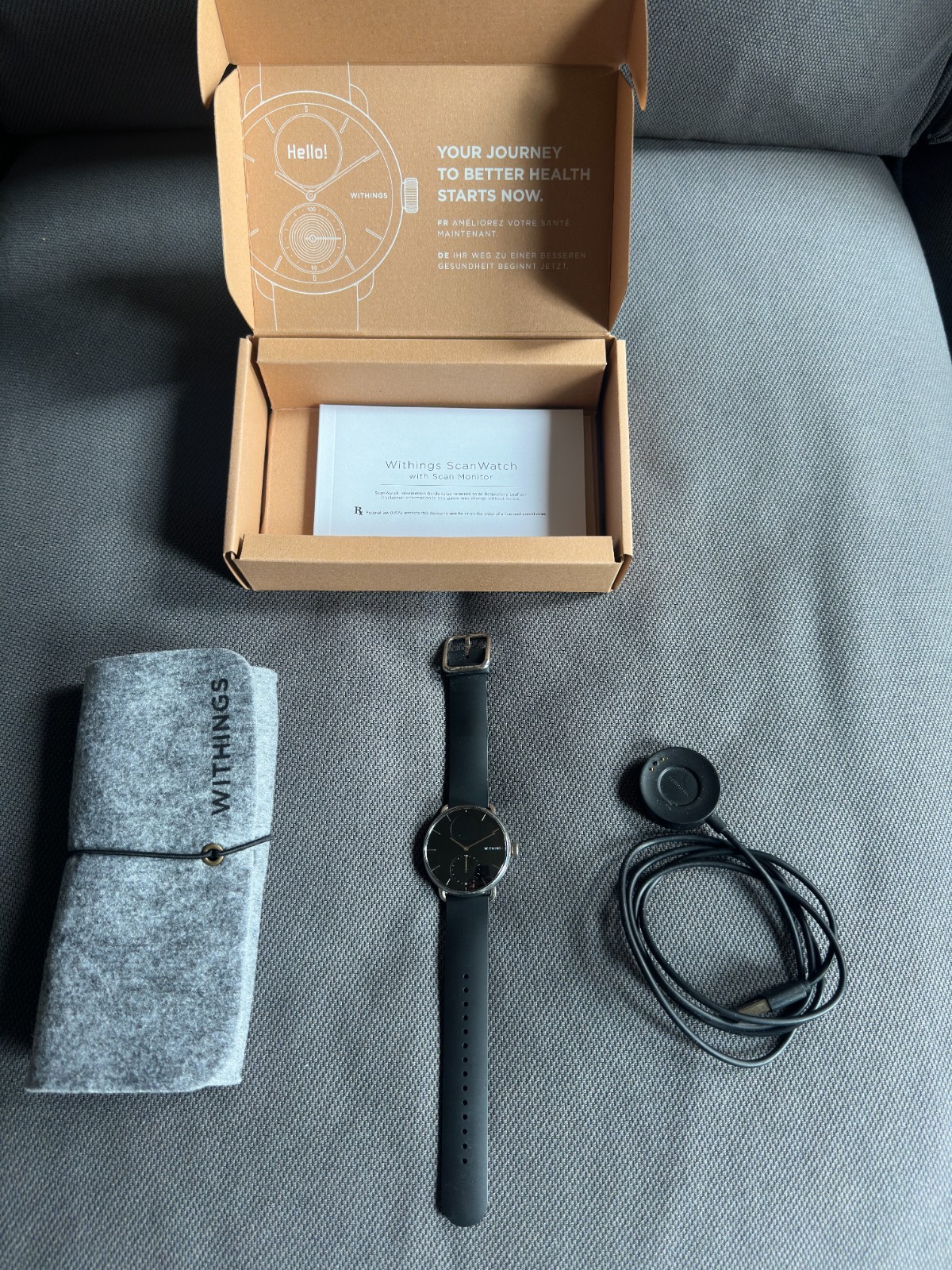 Withings Scanwatch Hybrid Health Tracking Watch – Black – 38mm
