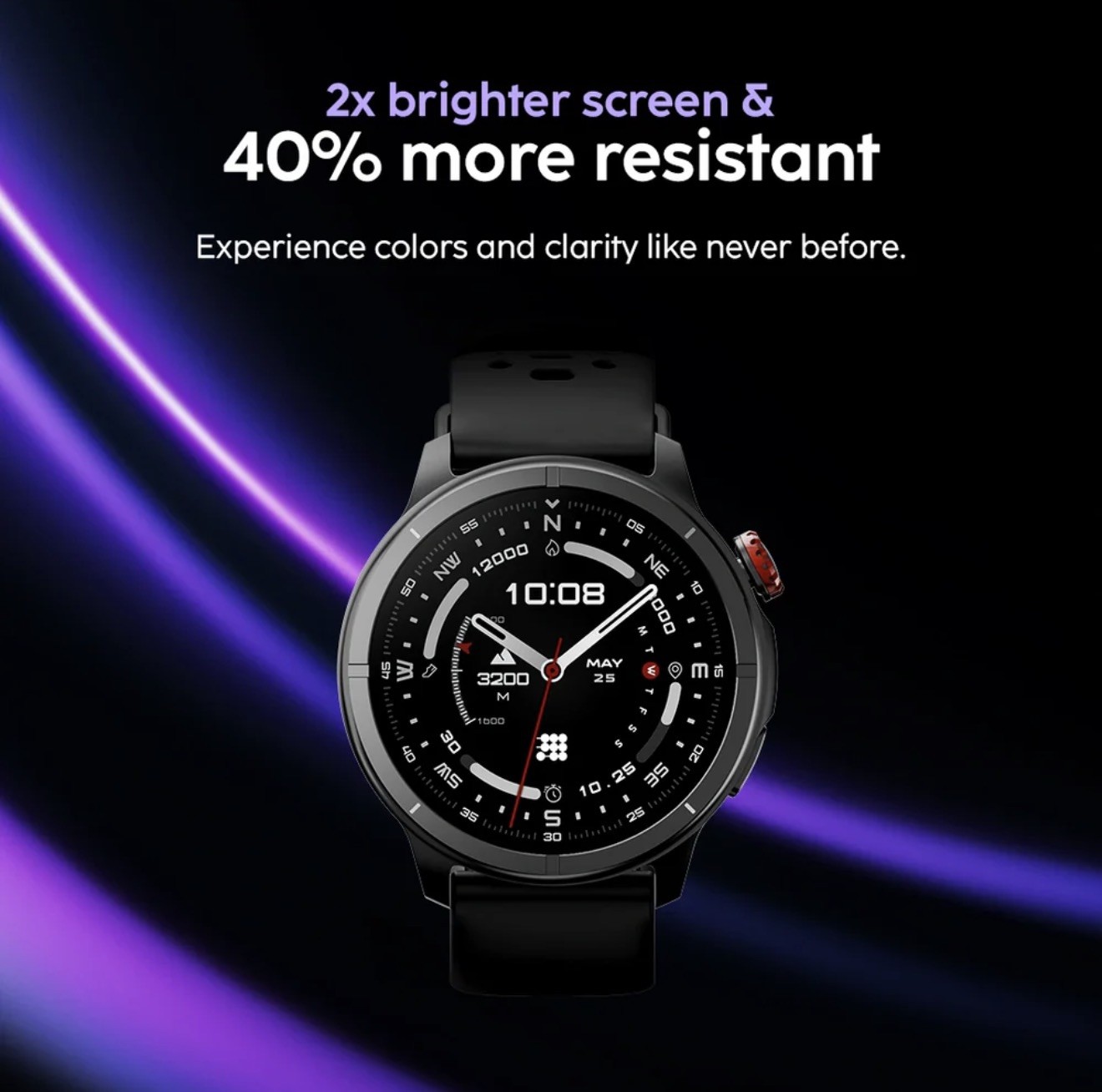 NEW Cubitt Aura Pro 2 Smartwatch Fitness Tracker – GPS -AI Coach-Waterproof Gray