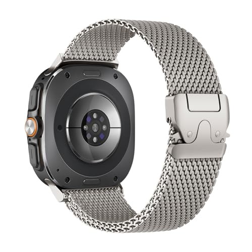 Stainless Steel Metal Loop Strap Compatible with Samsung Watch Ultra 47mm Men
