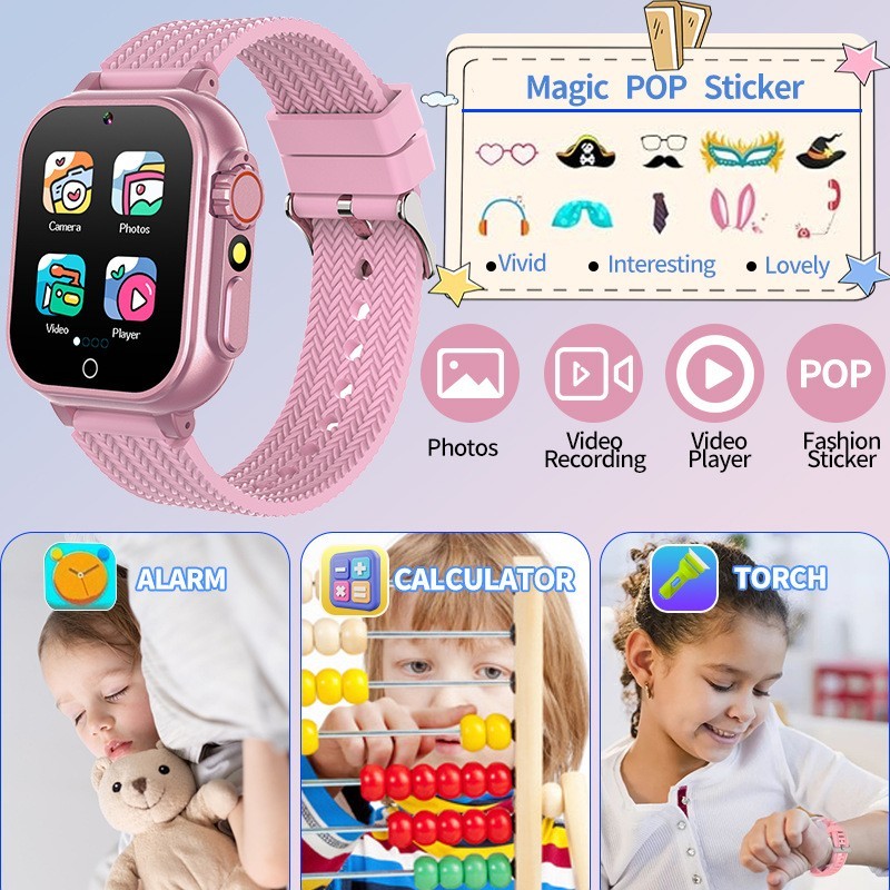 Kids Smart Watch Toy Camera Recording Music Player Pedometer Multi Language
