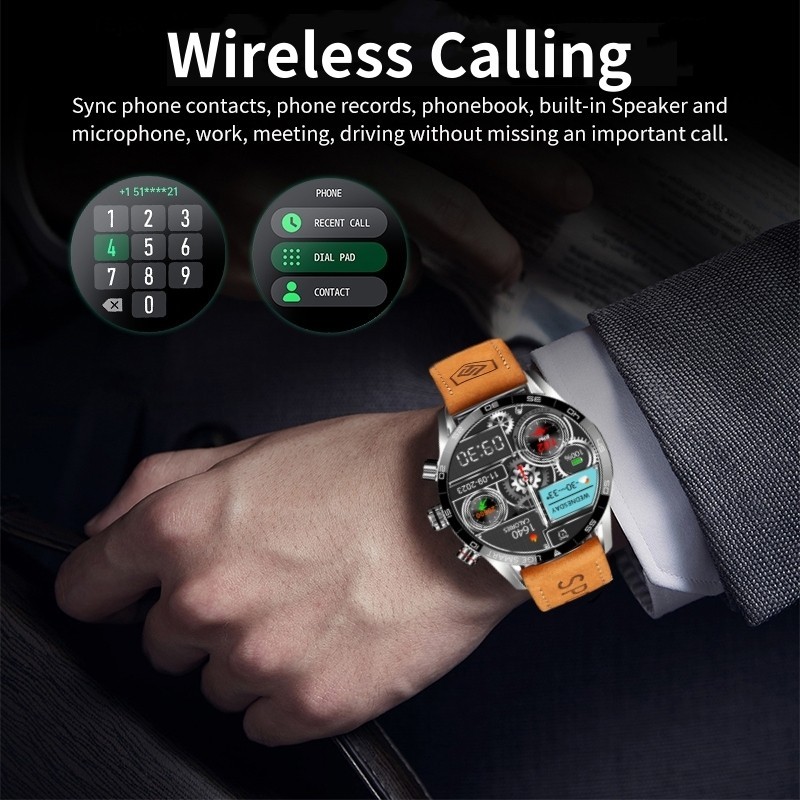 🔥Military Smart Watch for Men(Call Receive/Dial)Rugged Fitness Health Tracker