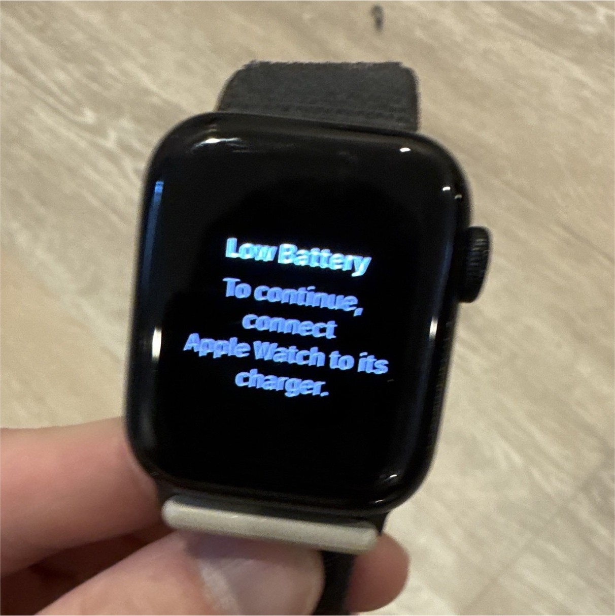 Apple Watch 41mm Black Aluminum Case GPS Black Fabric Band iOS Compatible