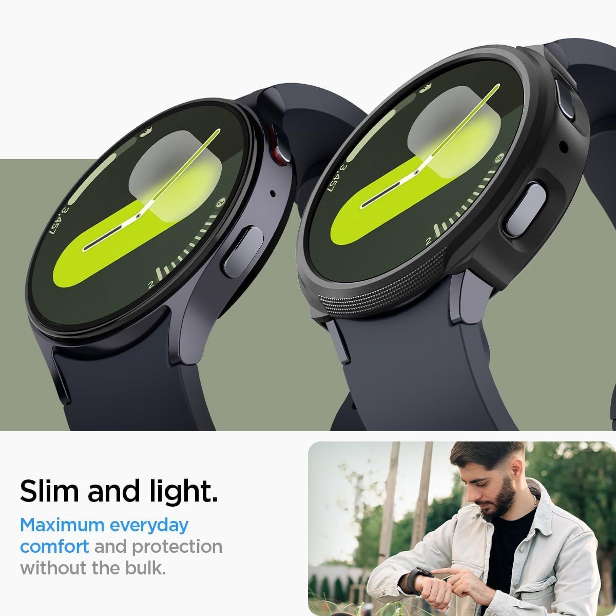 Spigen Liquid Air Case for Samsung Galaxy Watch 7 44mm Flexible TPU Cover