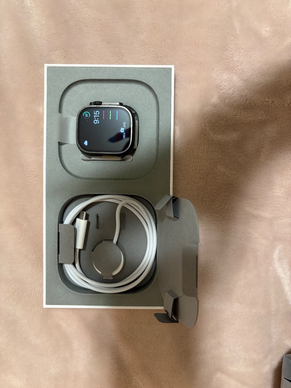 Apple Watch Ultra 2 49mm black Case with Trail Loop – Blue/Black, M/L (GPS +