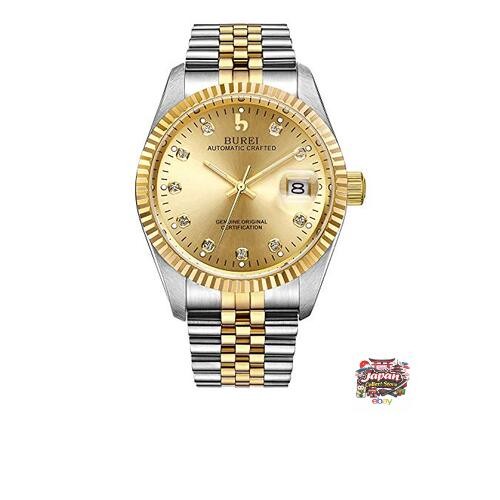 BUREI Men’s Automatic Watch Waterproof Analog Date Display Mechanical Movement