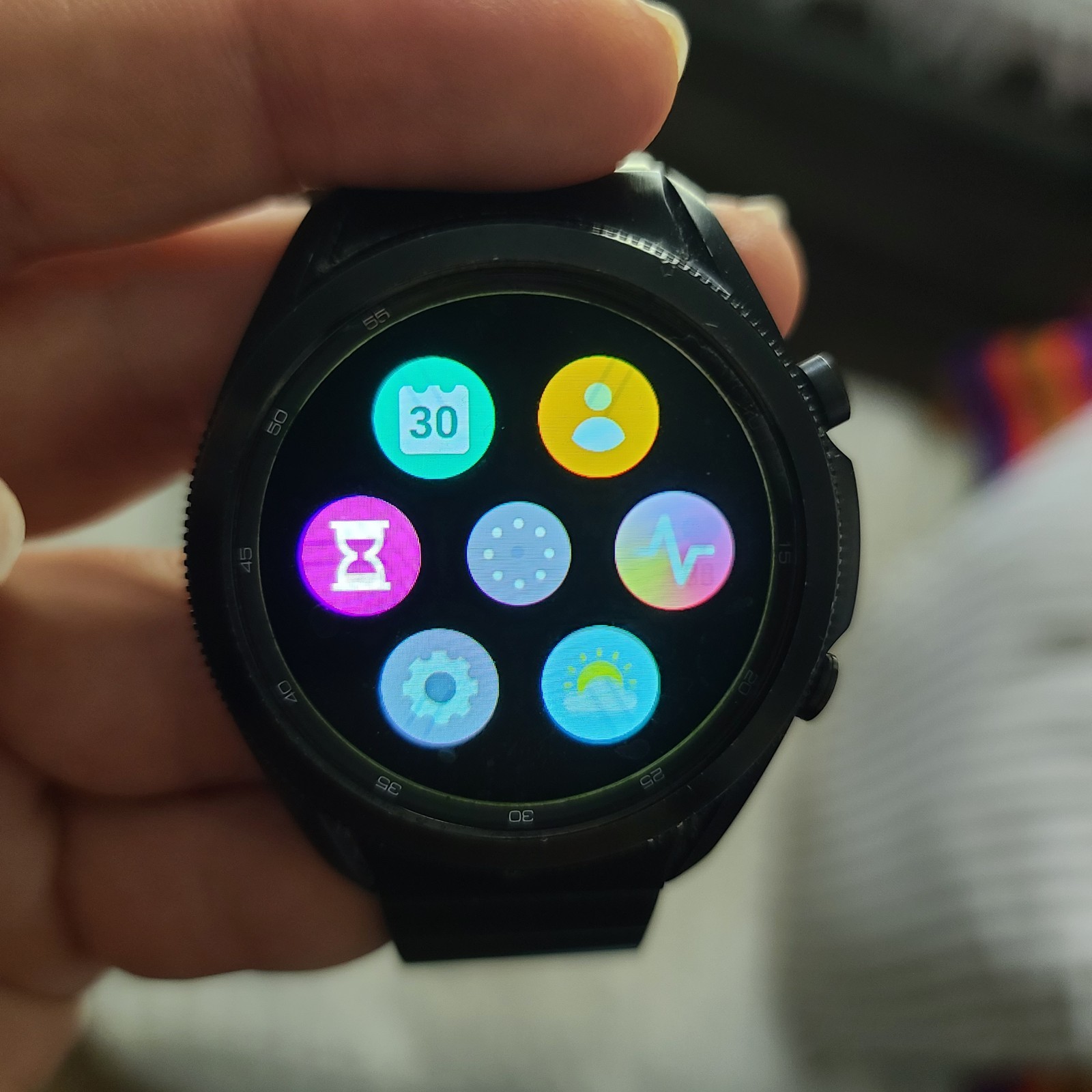 Samsung Galaxy Watch3 45mm Titanium Case Stainless Steel Band Mystic Black