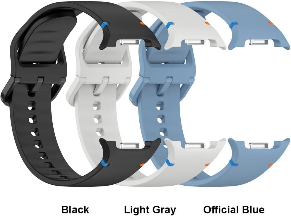 3 Pack Soft Silicone Straps Compatible with Samsung Galaxy Watch 8 40mm 44mm