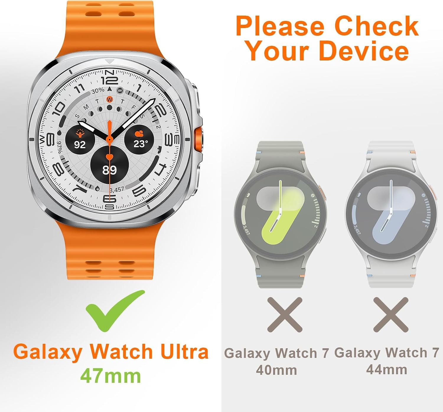 Metal Case For Samsung Galaxy Watch Ultra 47mm Rugged Thin Hard Frame Cover