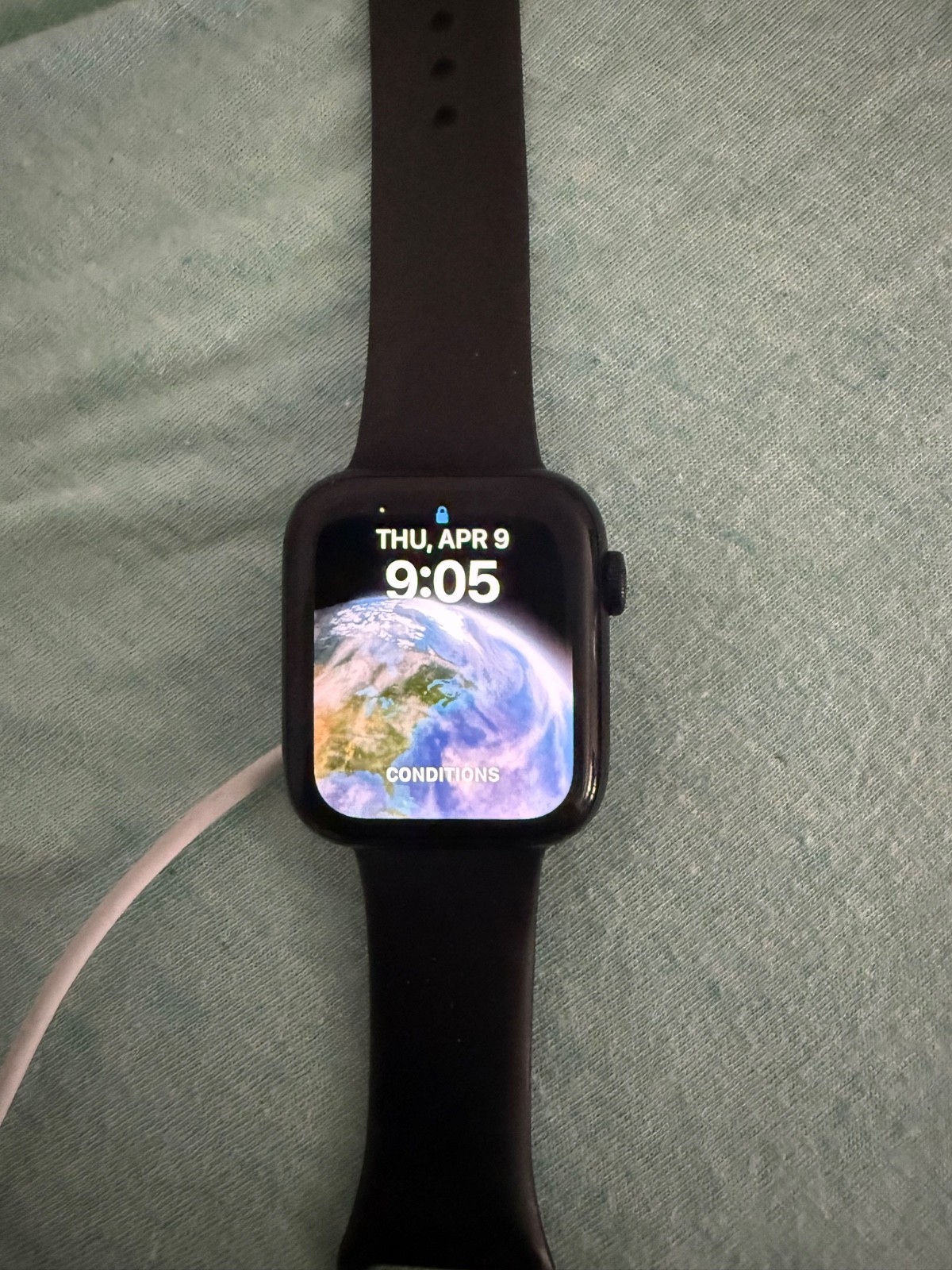 Apple Watch SE (2022) 44mm Midnight Aluminum Case with Sport Band, M/L (GPS …