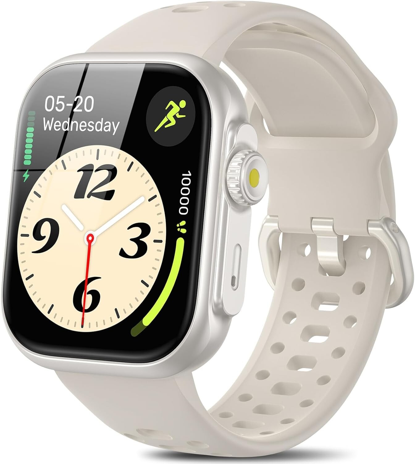 Sports Smart Watch GPS Alexa Built-in 1.85″ SpO2 Waterproof Sleep Monitor White