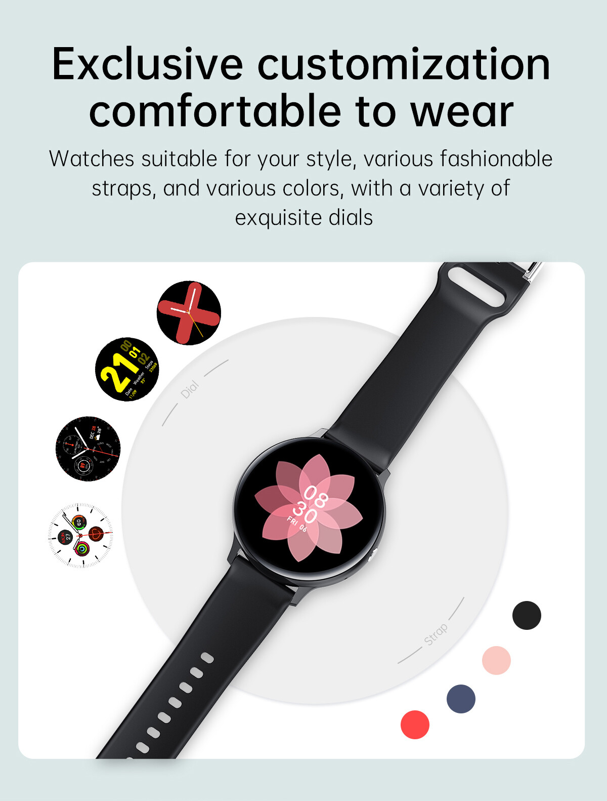 Smart Watch Bluetooth Call Wrist Watch Music Play Smartwatch Touch Screen