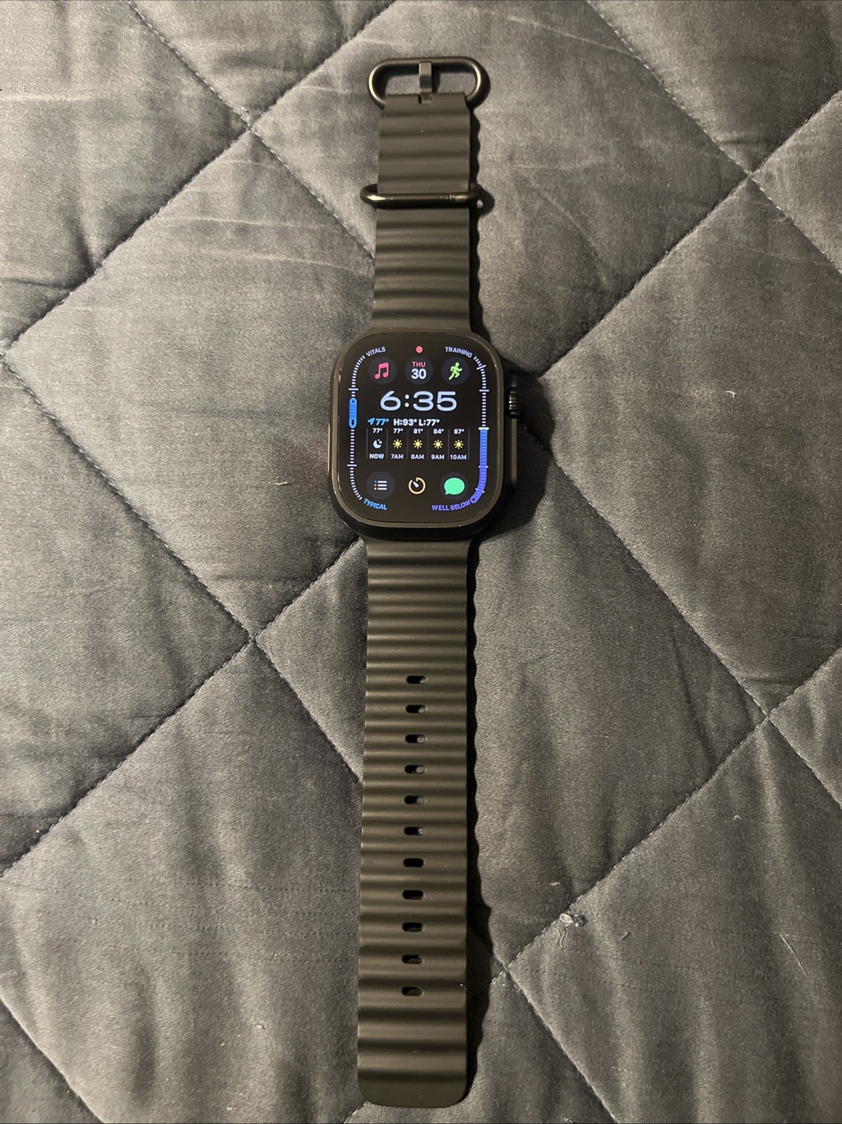 Apple Watch Ultra 2 49mm GPS + Cell Titanium Case w Black Ocean Band MX4P3LW/A