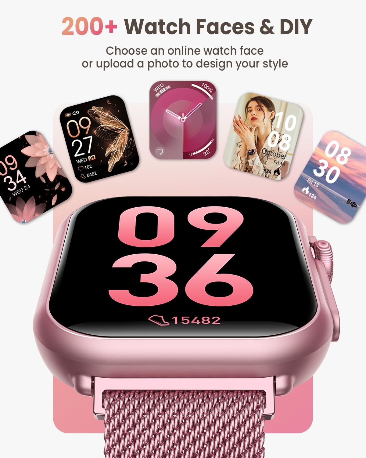 Smart Watches for Women, 1.85″ HD Smartwatch with Heart Rate/Sleep/Health Mon…