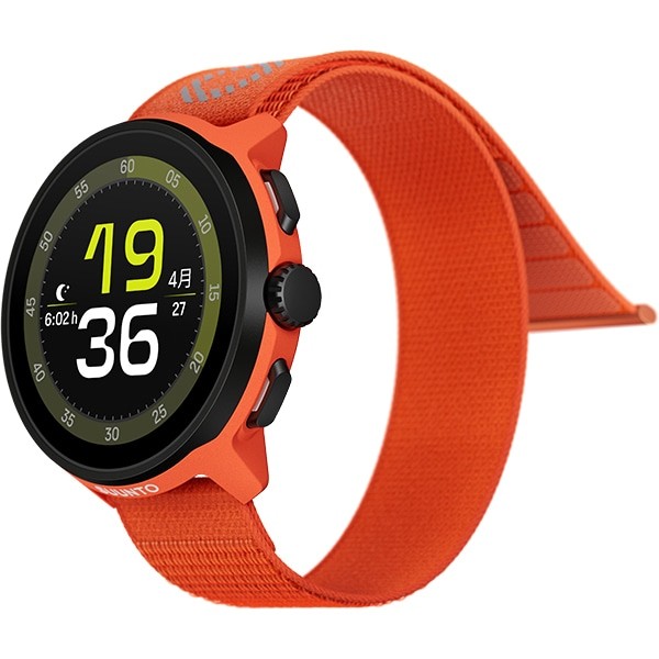 SUUNTO RUN CORAL ORANGE 46mm Textile Strap AMOLED GPS Smartwatch SS051112000