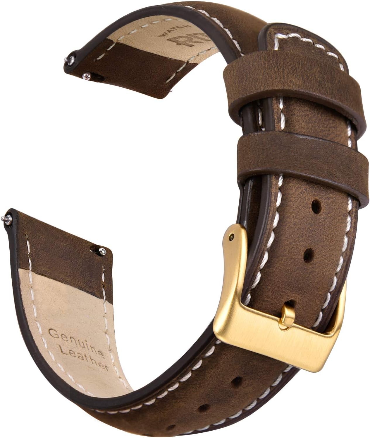 Genuine Leather Strap Compatible with Men’s Watches