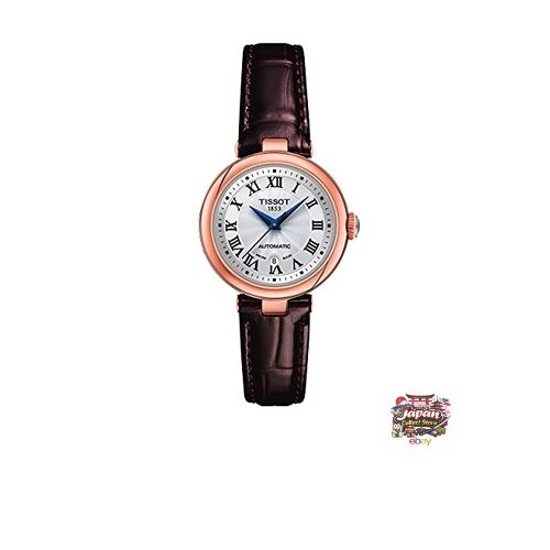 TISSOT Bellissima Automatic Watch with Leather Strap and White Dial