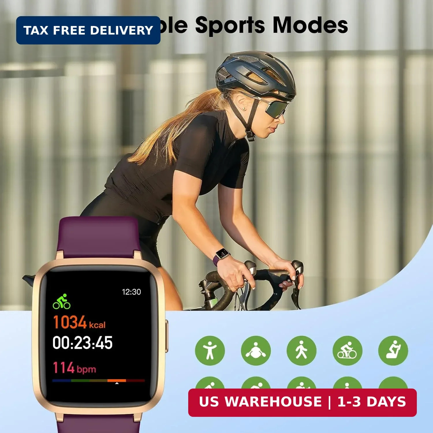 LIVIKEY Fitness Tracker Watch with Heart Rate Monitor, Activity Tracker with Ped