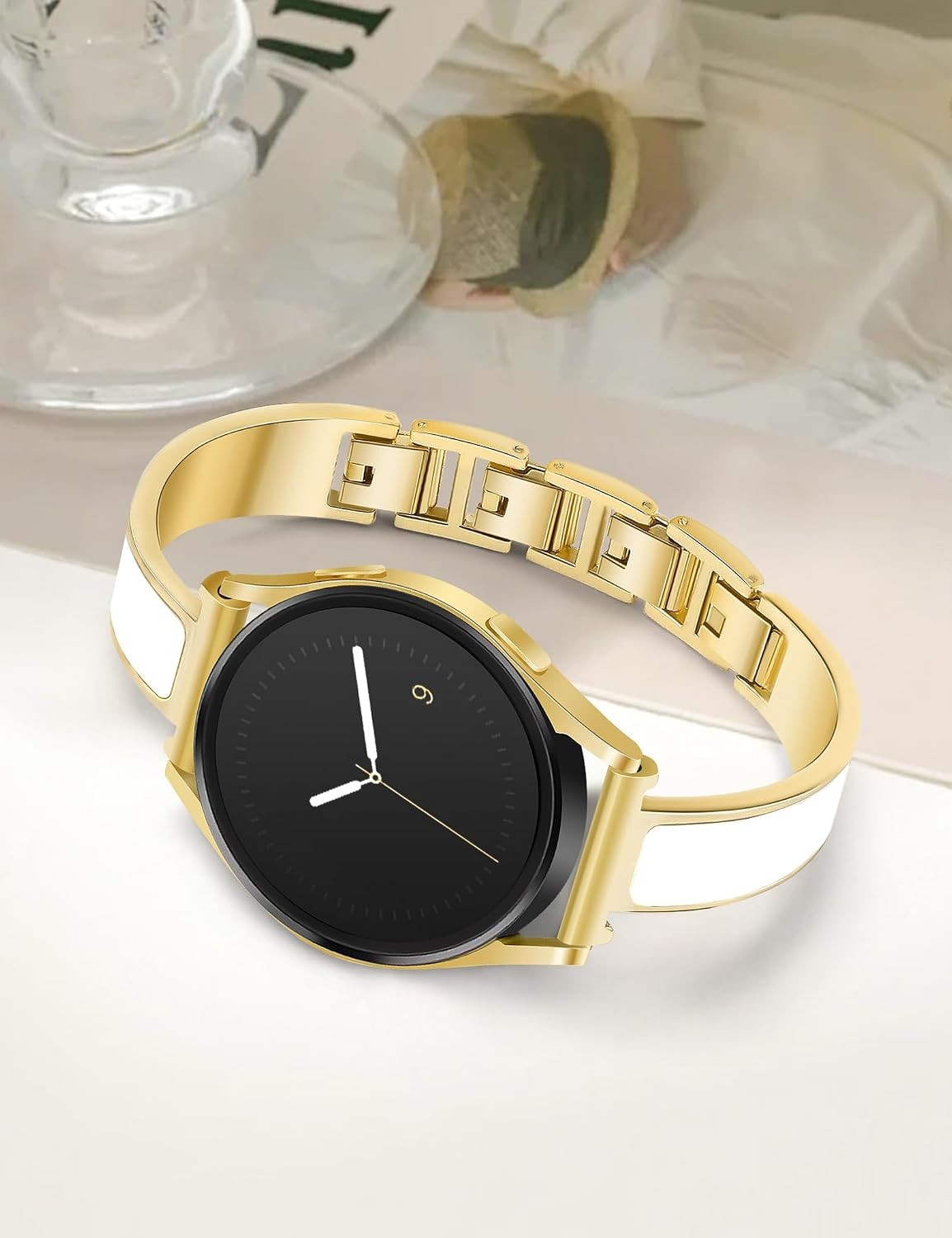 Slim Gold Watch Band for Samsung Galaxy Watch 40mm 42mm 44mm 46mm Women’s Jewelr