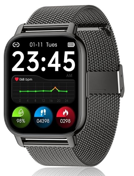 Popglory Smartwatch Men Women, 2 Calls Watch Straps and Whatsapp