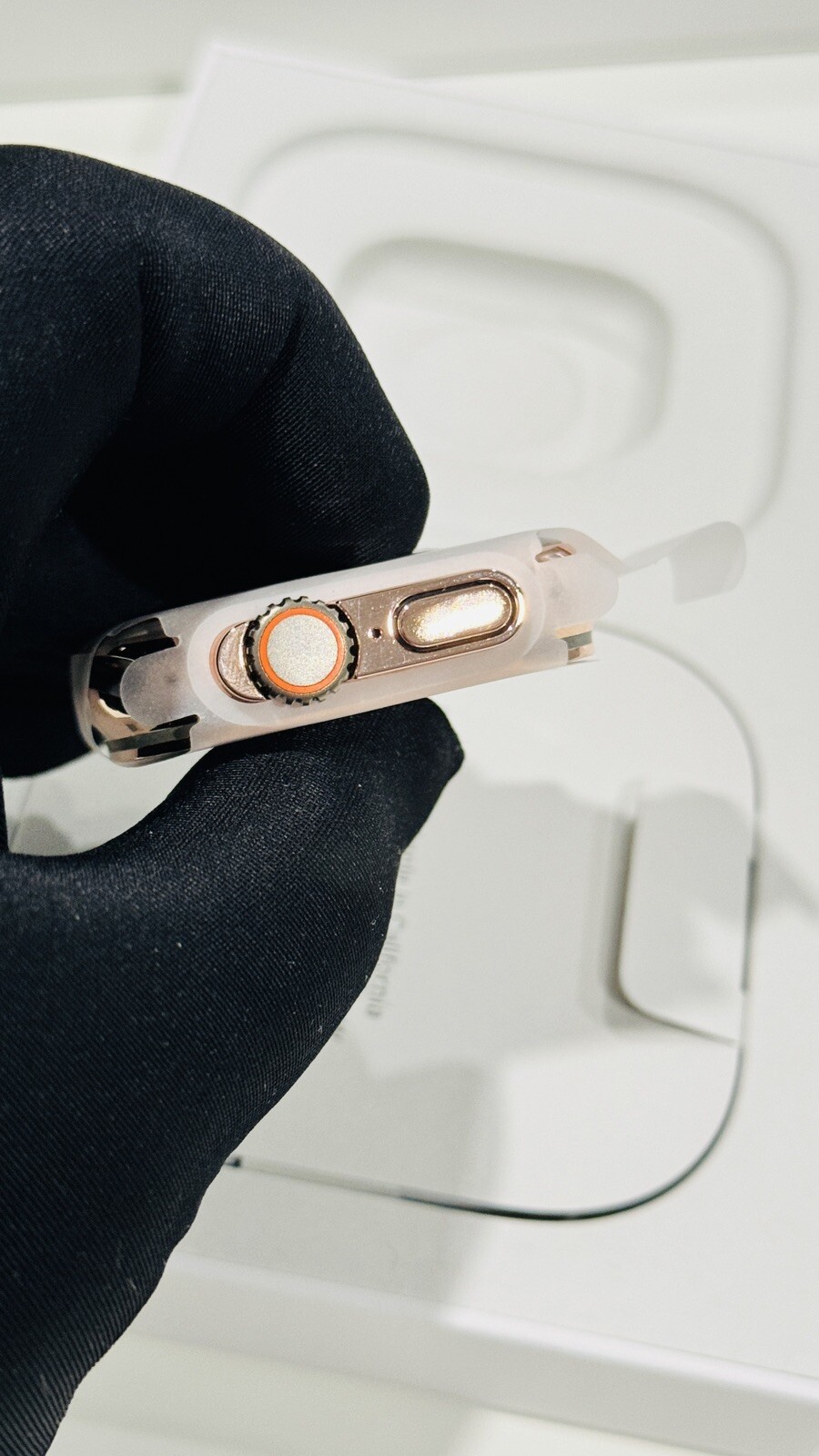 24k ROSE Gold Plated Apple Watch ULTRA 2 49mm Black Leather Band CUSTOM Lux Box