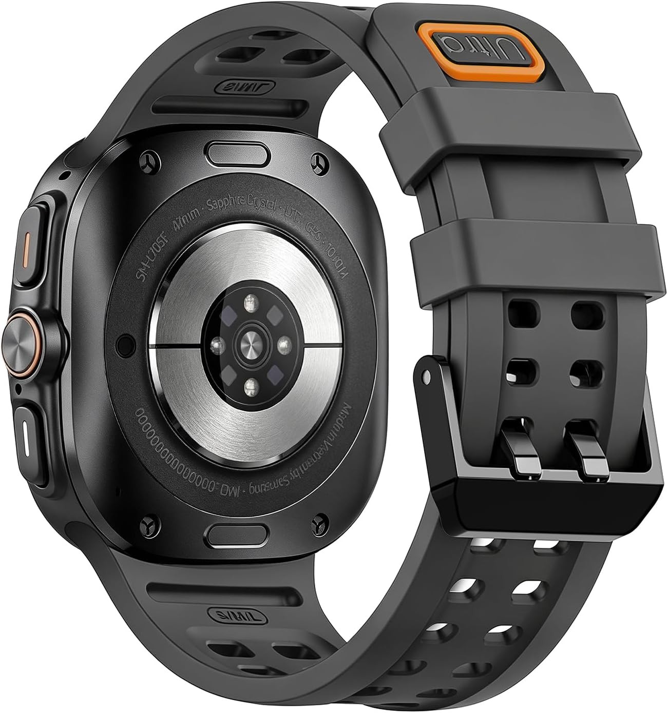 Rugged Silicone Strap Compatible with Samsung Galaxy Watch 9 47mm Waterproof