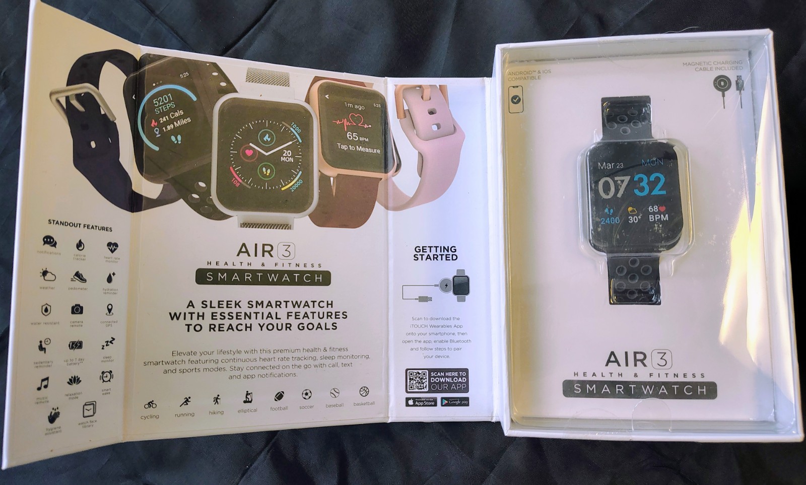 Apple I touch wearables smartwatch air 3 NEW in BOX with $59.99 tag