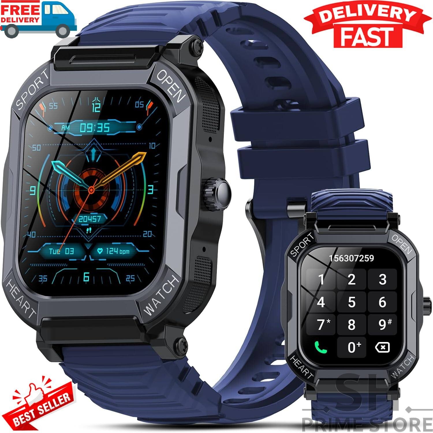 2025 Smart Watch For Men/Women, Waterproof Smartwatch Bluetooth iPhone Samsung