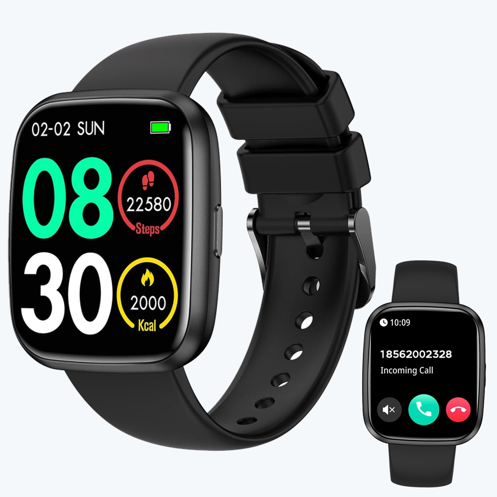 Watches for Men/, 1.75″ Bluetooth , AI Voice , 24/7 Heart Rate Monitor, /SpO2…