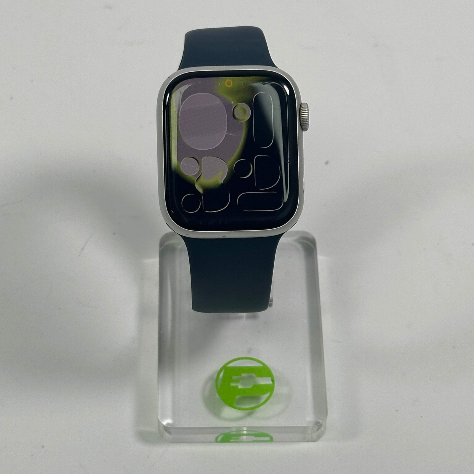 GPS Only Apple Watch Series 9 45MM Silver Aluminum Midnight Sport Band MR9E3LW/A