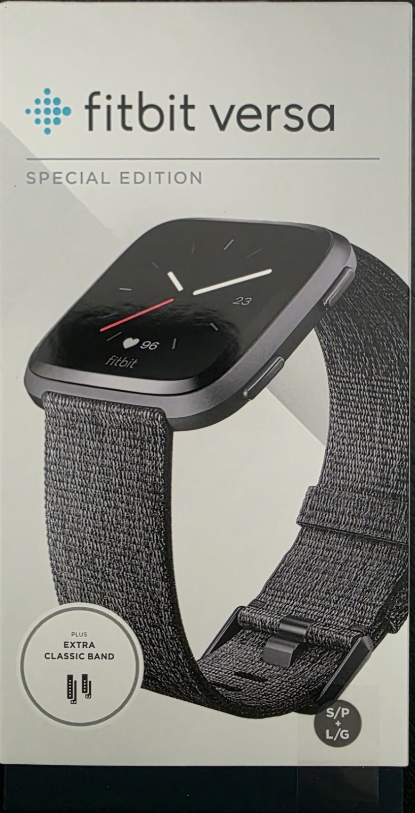 Fitbit Versa Special Edition 40mm Graphite Aluminum w/ Charcoal Woven Band