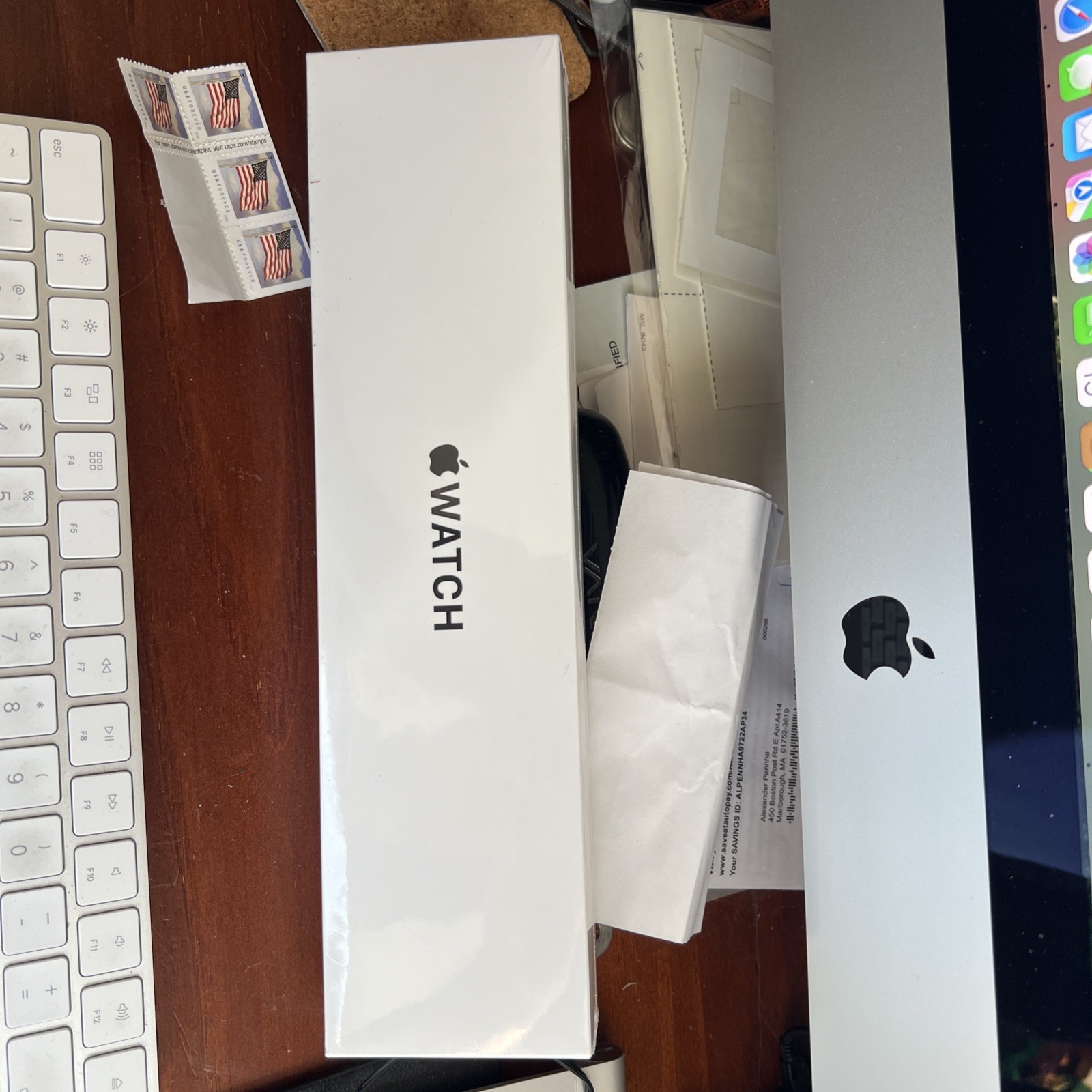 Apple Watch SE Silver aluminium Case Abyss Blue Sport Band 40MM