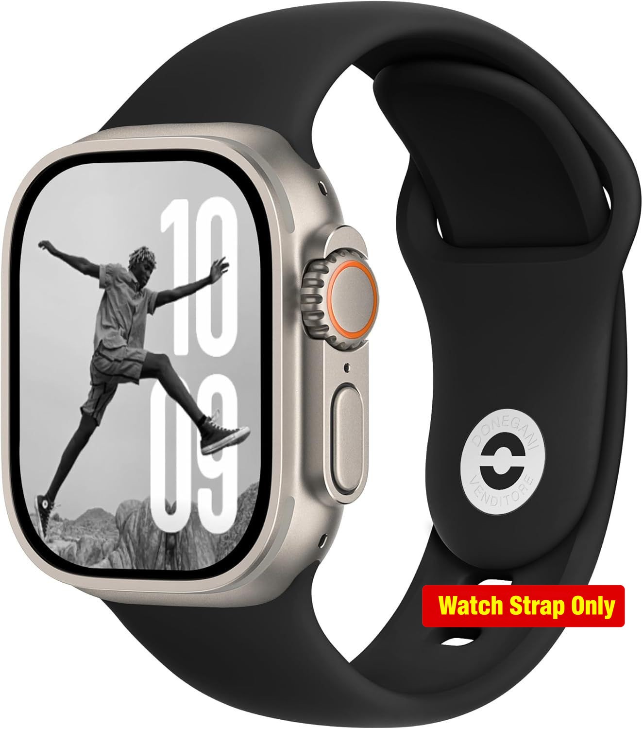 Silicone Strap Compatible with Apple Watch Ultra 2 40mm 44mm Black