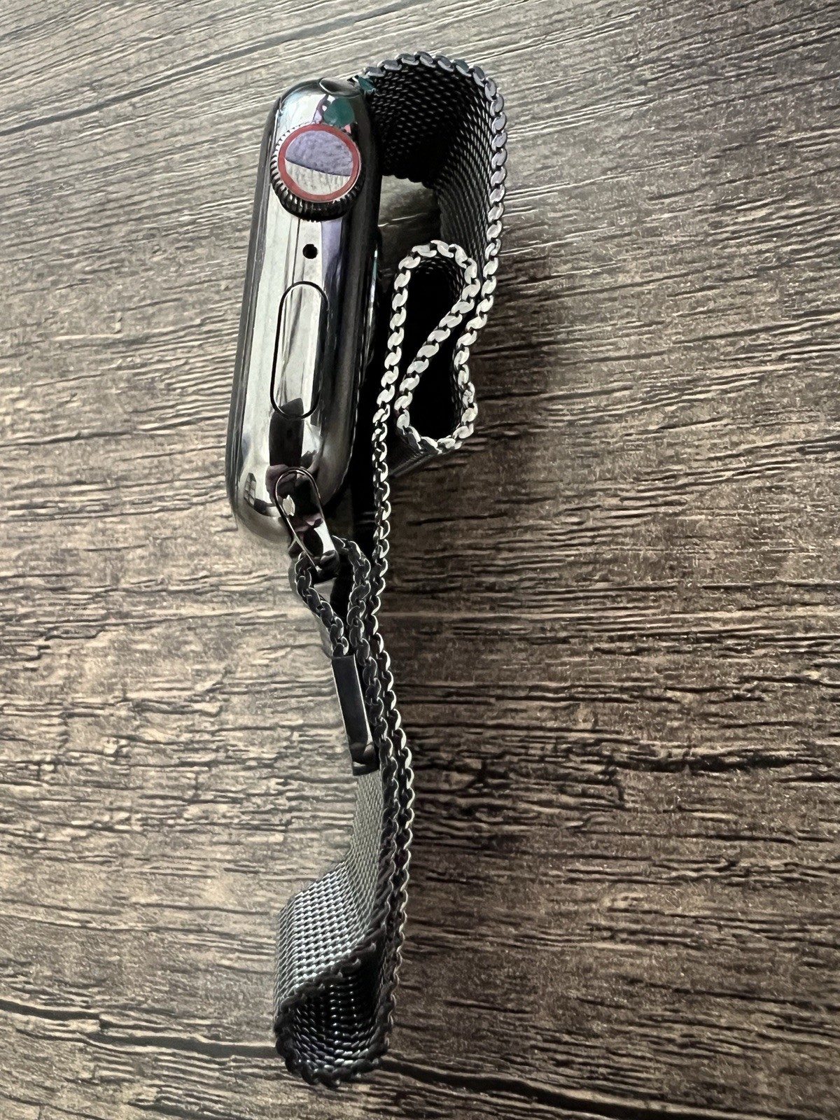 Apple Watch Series 7 41mm Black Stainless Steel Milanese Loop Band 32GB Unlocked