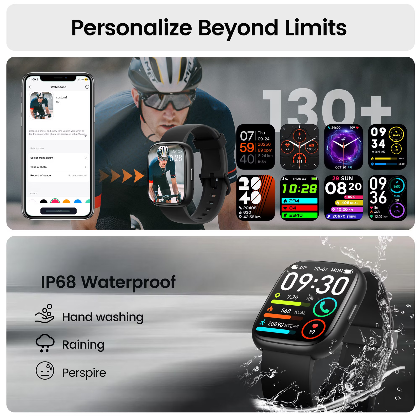 Smart Watch Fits for Android and IPhone, Smartwatch for Women and Men