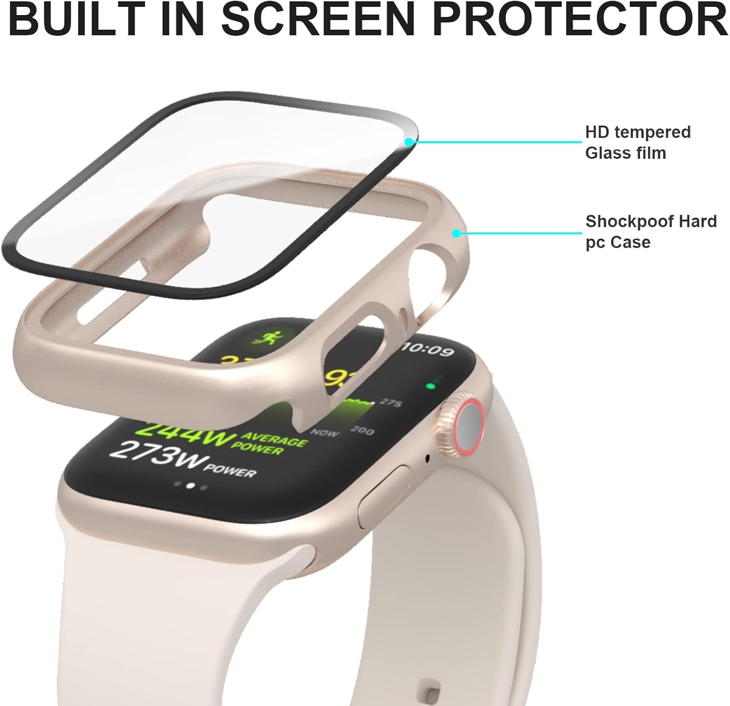 6 Pack 40mm Case for Apple Watch SE 3 (2025) with Tempered Glass Screen Protecto