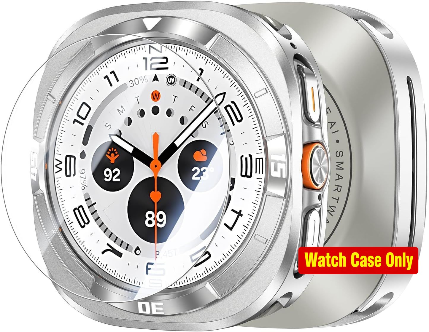 Only Case For Samsung Galaxy Watch Ultra 47mm Metal 360° Full-Body Rugged