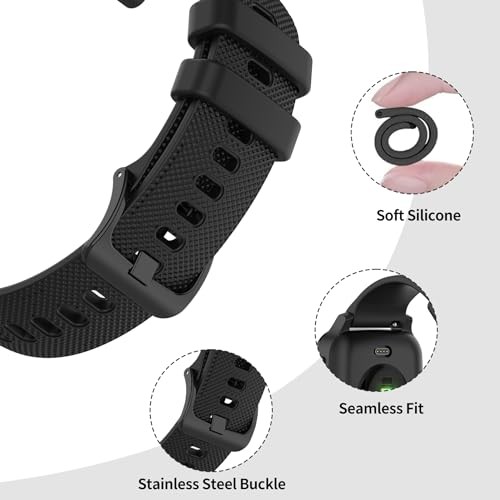 2 Pack Soft Silicone Strap Compatible with Garmin Venu/Venu2 Plus for Women Men