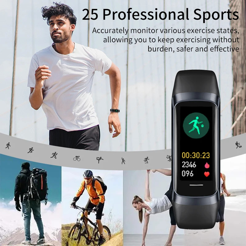 LIGE 1.1″ AMOLED Smart Watch, Heart Rate Monitor, Waterproof Fitness