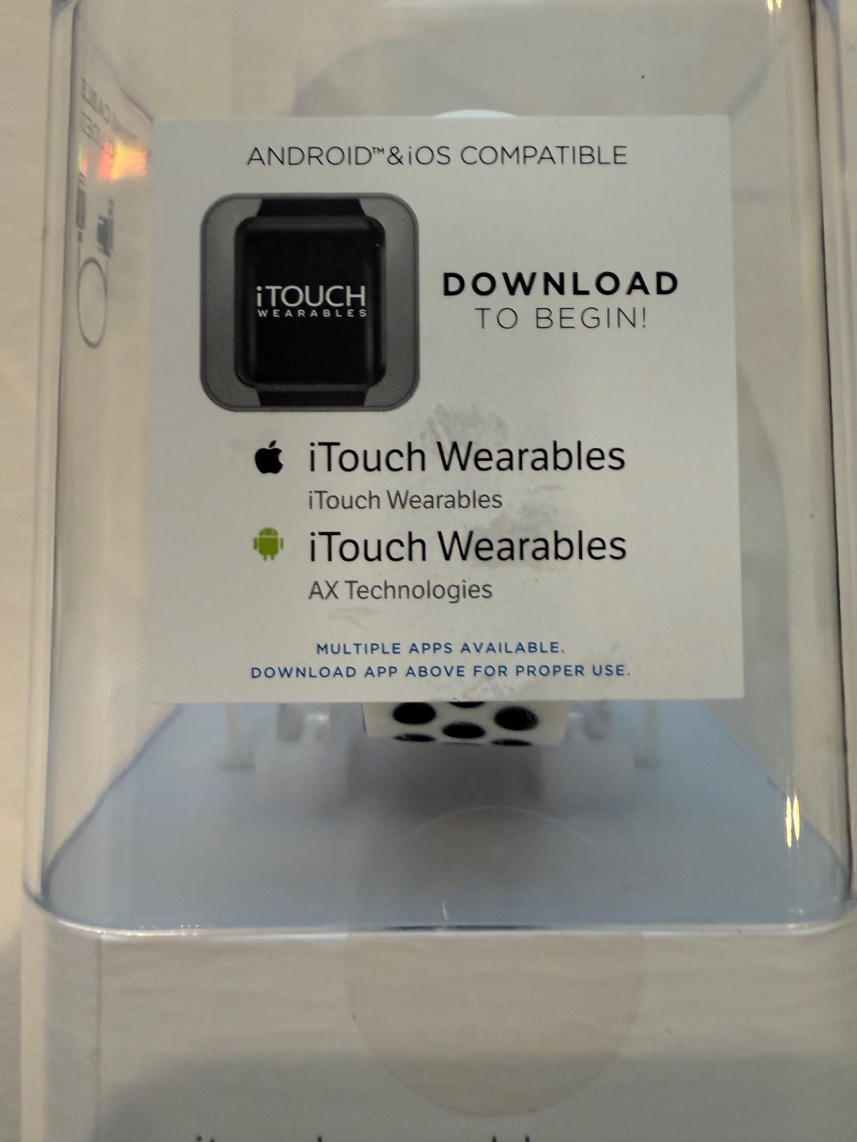 iTouch Air 2S: Silver Case With White And Black Perforated Strap