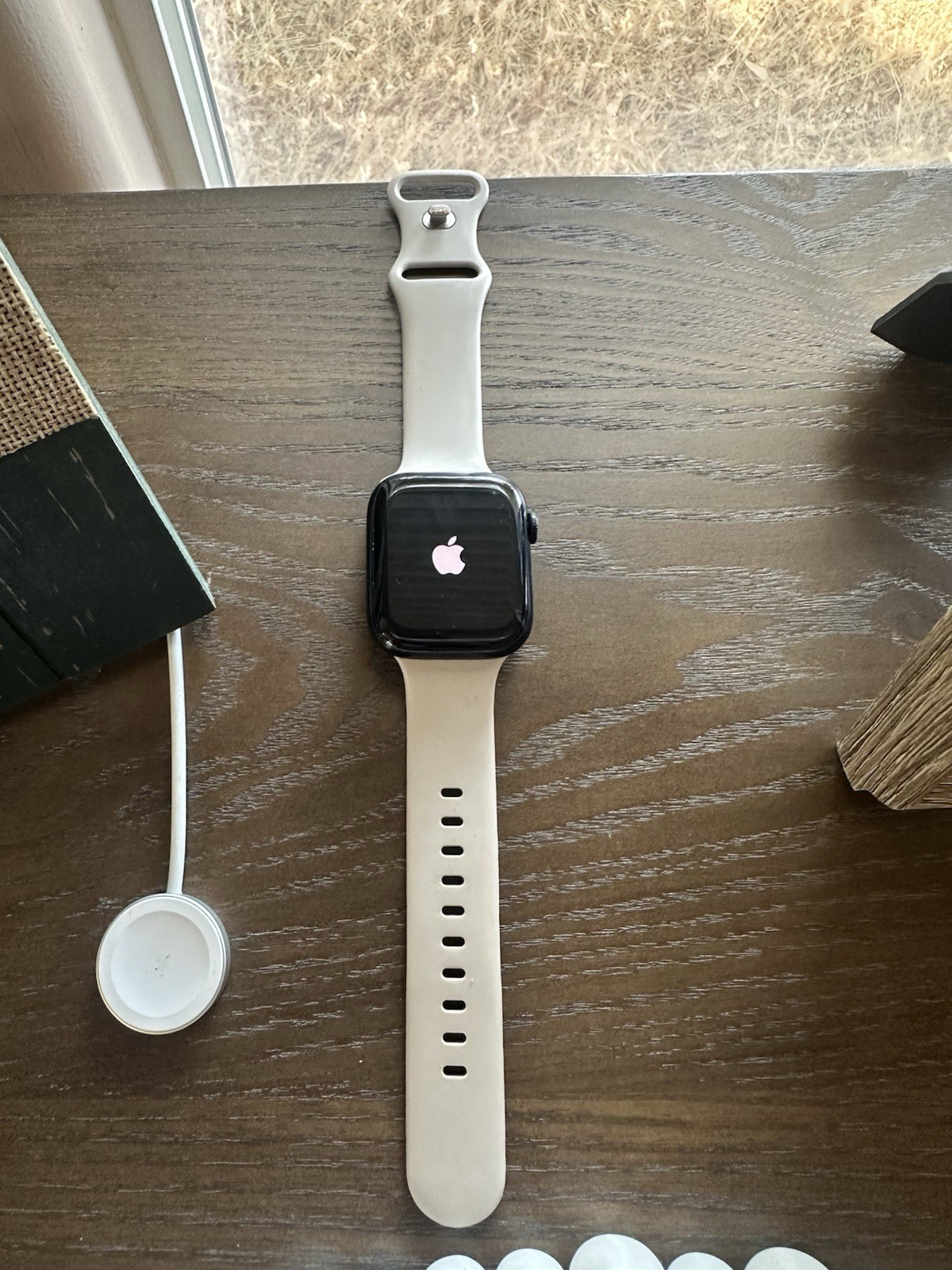 Apple Watch Series 7 45mm Aluminum Case with Sport Band – Starlight, Regular…