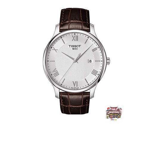 Tissot Men’s Tradition Watch Silver Dial Leather Strap T0636101603800 [Official