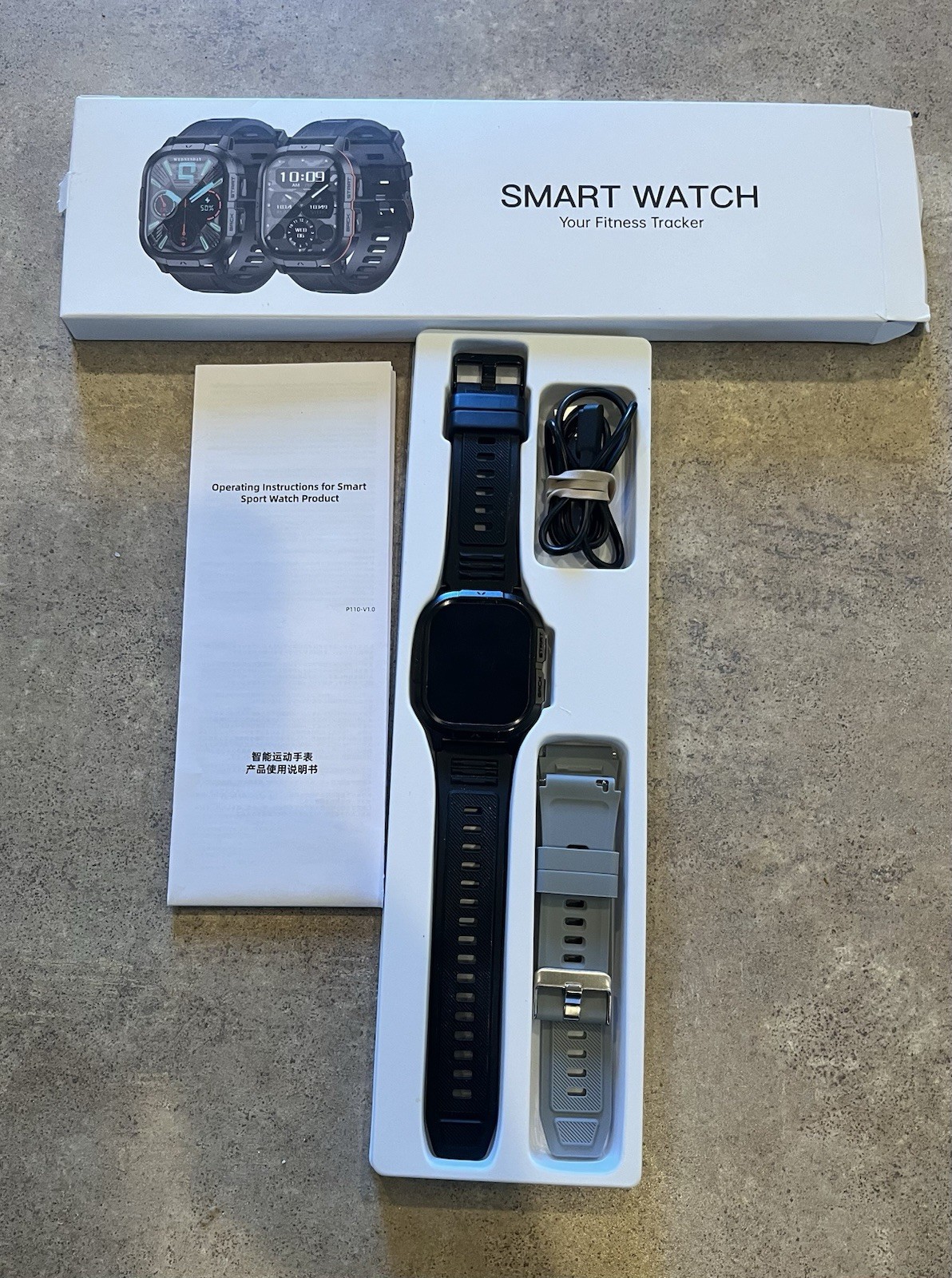 Smart Watch P110 Fitness Tracker With Extra Band