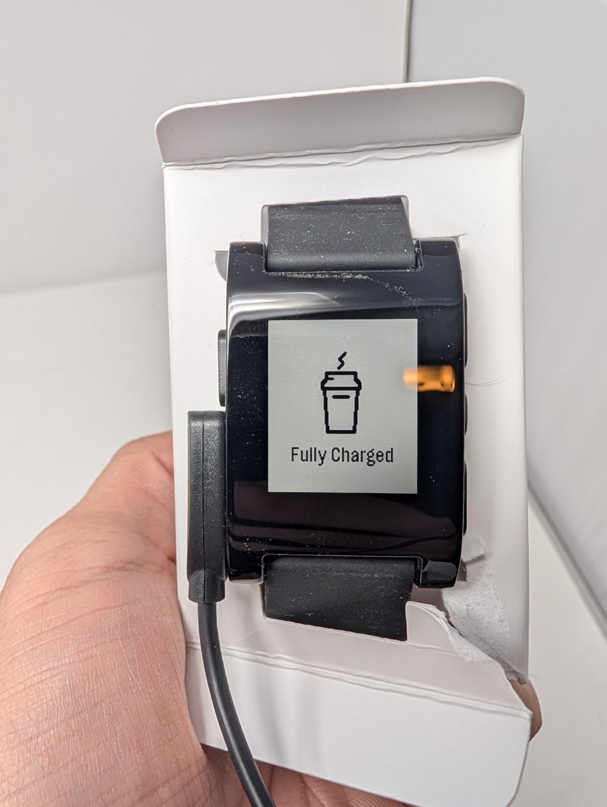 Pebble 301 Smartwatch Jet Black For Parts AS IS