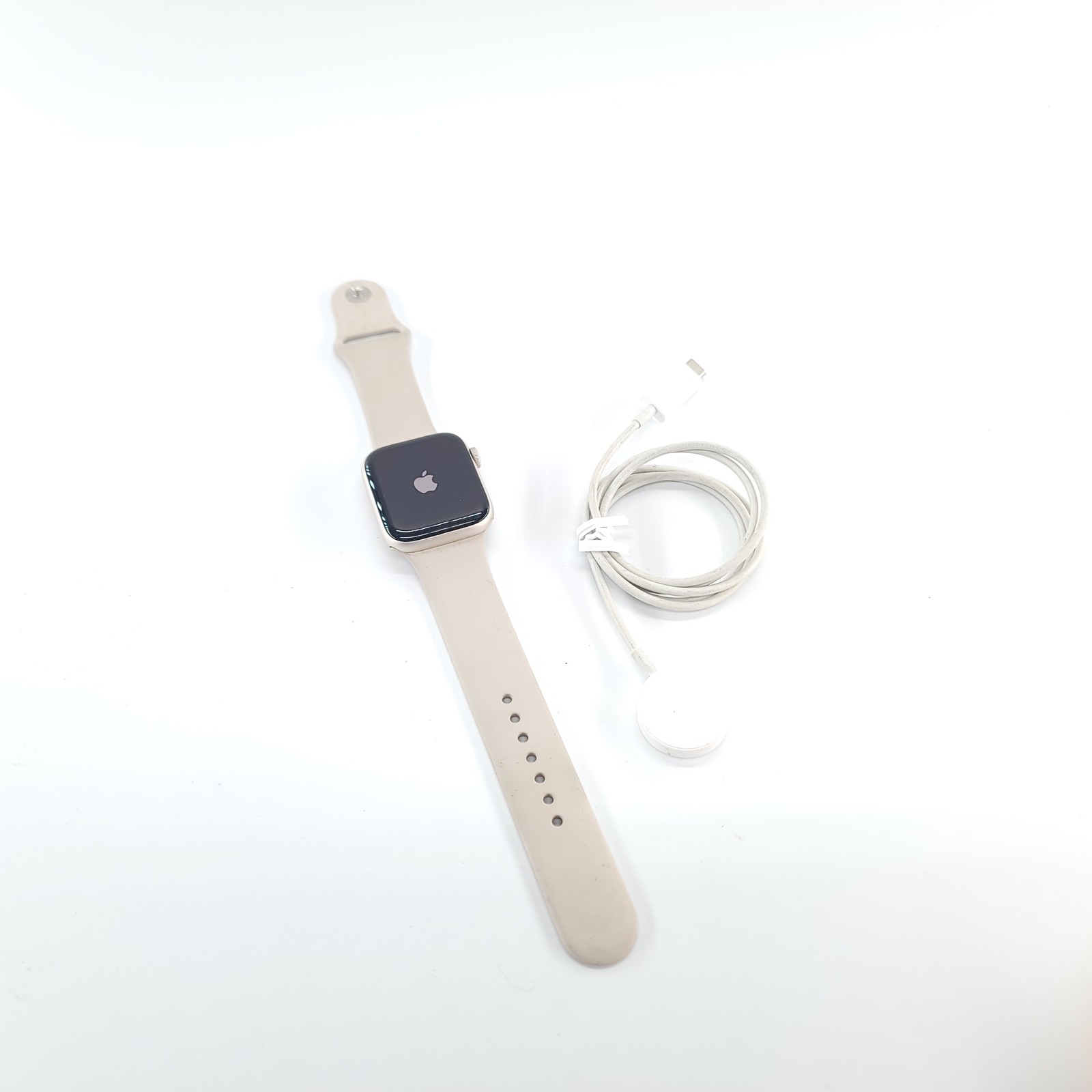 Apple Watch SE 2 44mm Silver Aluminum, White Sport Band (GPS + Cellular)
