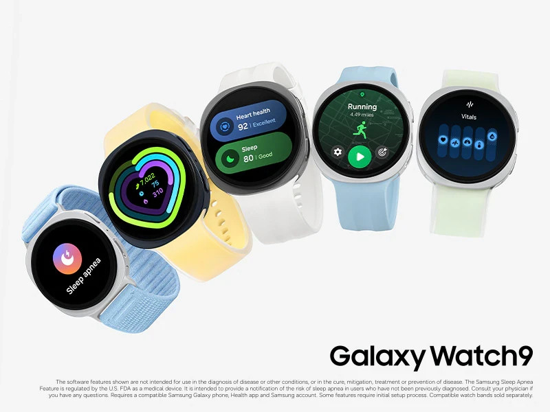 Galaxy Watch9, 40 mm, Bluetooth, Graphite with Fabric Band