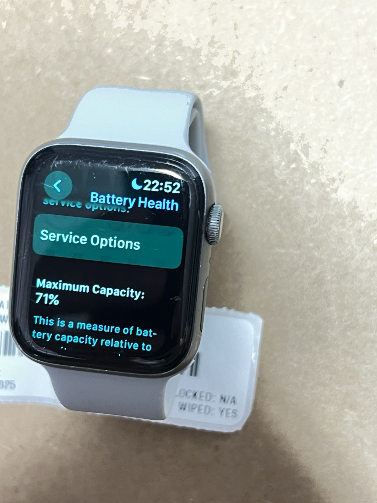 Apple Watch Series 5 44mm black Aluminum Case Sport Band GPS- burn