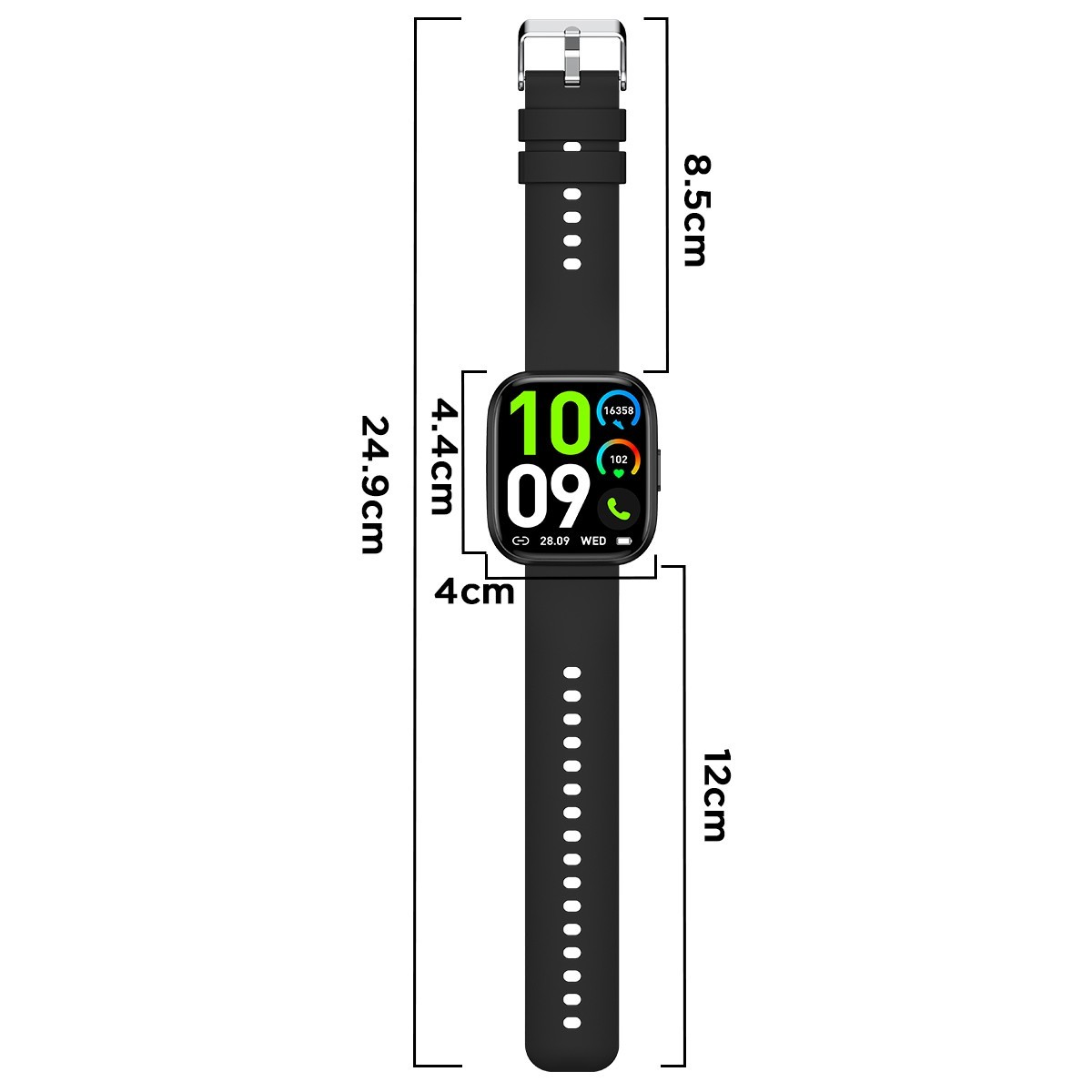 Smart Watch Heart Rate Blood Pressure Fitness Monitor Waterproof Bluetooth Watch