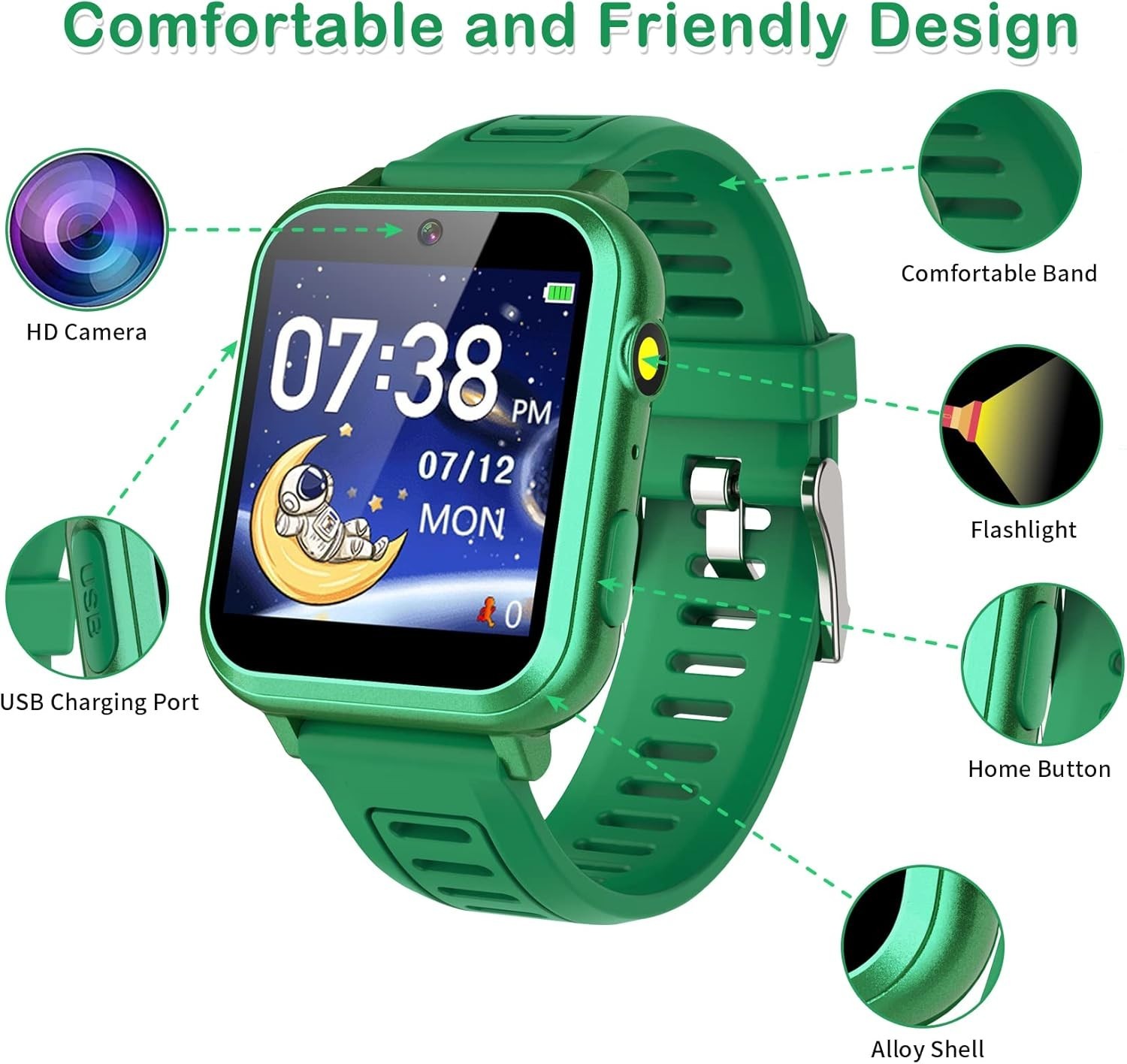 Educational Kids Watch with Games & Pedometer
